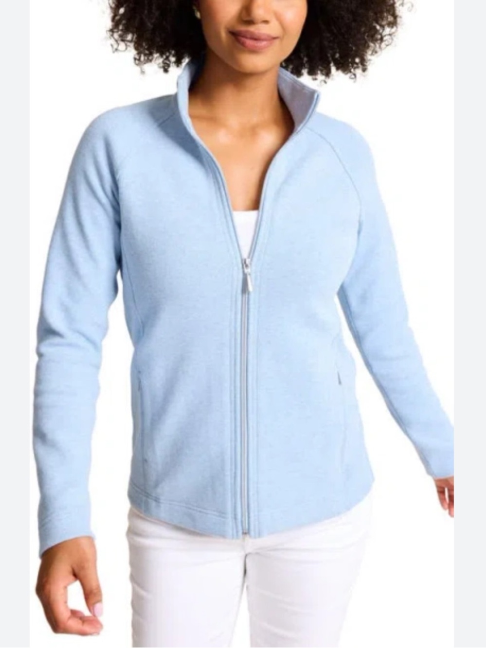 NWT✨Tommy Bahama New Aruba Zip Jacket Size Medium ‘Light Sky Blue Heather’ Rare!